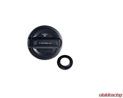 Combat Off Road Fuel Door Black Satin Finish Laser Etched Logo Jeep Wrangler 2018-2023 - 25-1070